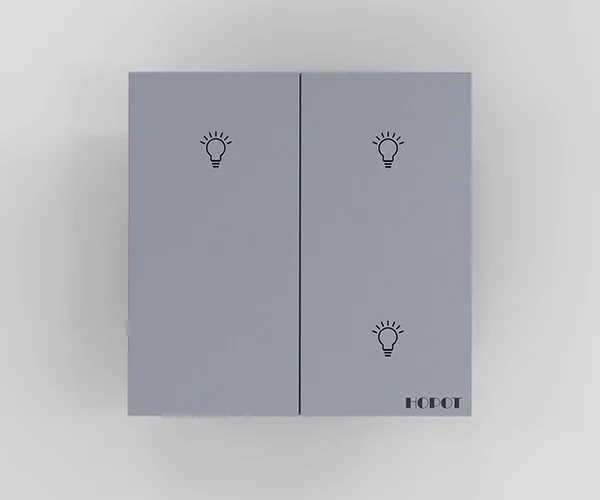 三位蓝牙零火遥控开关 (*接收,田字格) 产品型号：V5LHA8080YKAL3