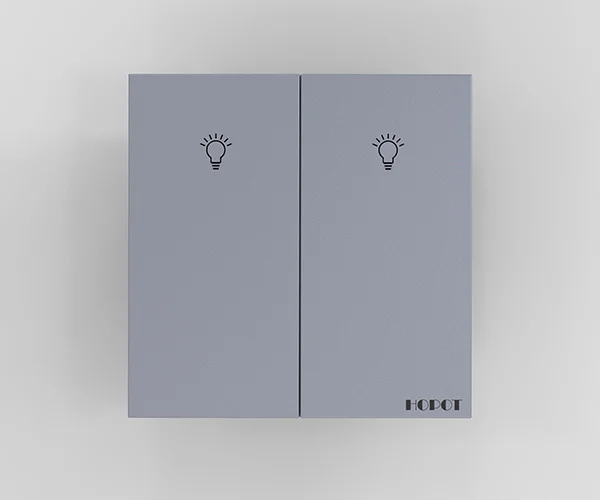 二位蓝牙零火遥控开关 (*接收,田字格) 产品型号：V5LHA8080YKAL2